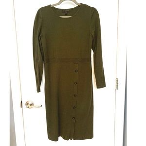 Olive Green Banana Republic Sweater Dress
